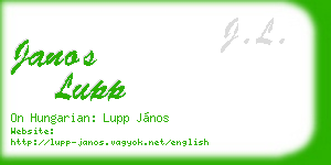 janos lupp business card